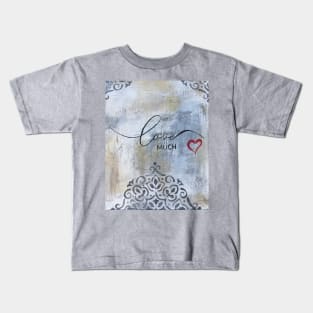 Gold And Grey Sentiment A4 Kids T-Shirt